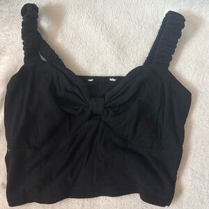 Bow Black Tank Top